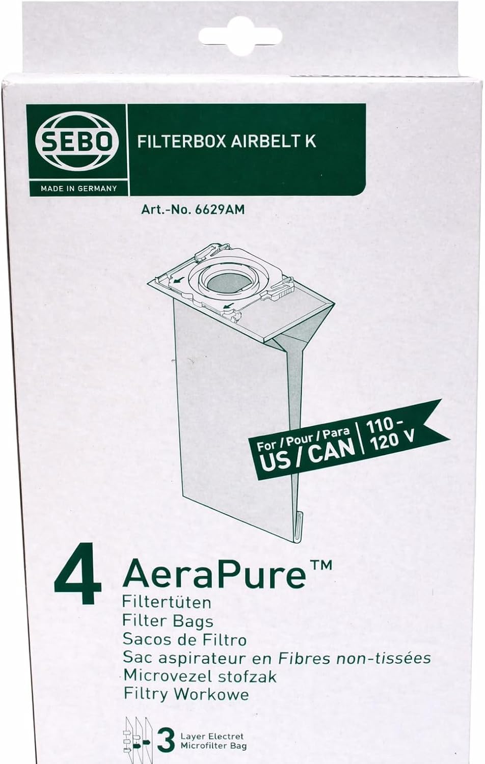 Repuesto filtro Airbelt Serie K pack 4