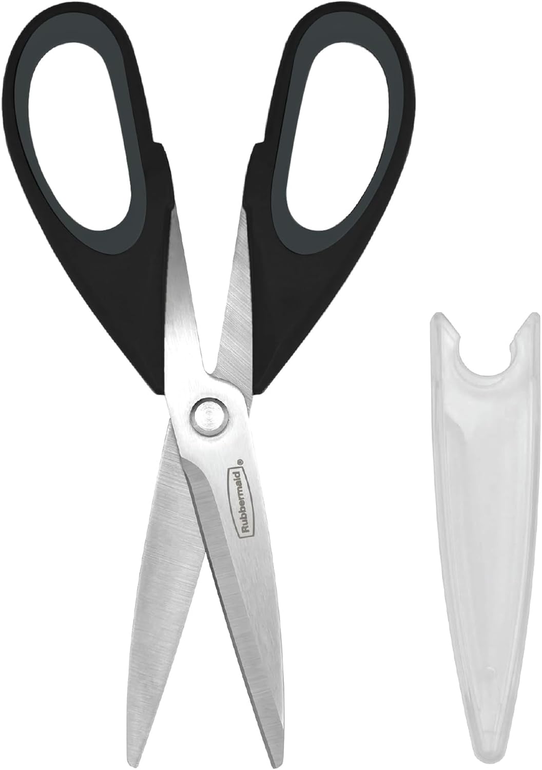 Tijeras de cocina multiusos Rubbermaid de acero inoxidable con funda