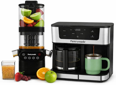 Máquina café doble infusión 12 tazas exprimidor prensa frío