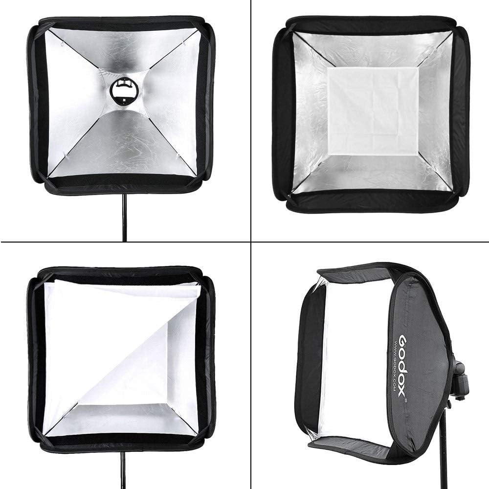 Softbox 24x24pulg soporte Speedlite S2 kit Bowens V1 AD400Pro