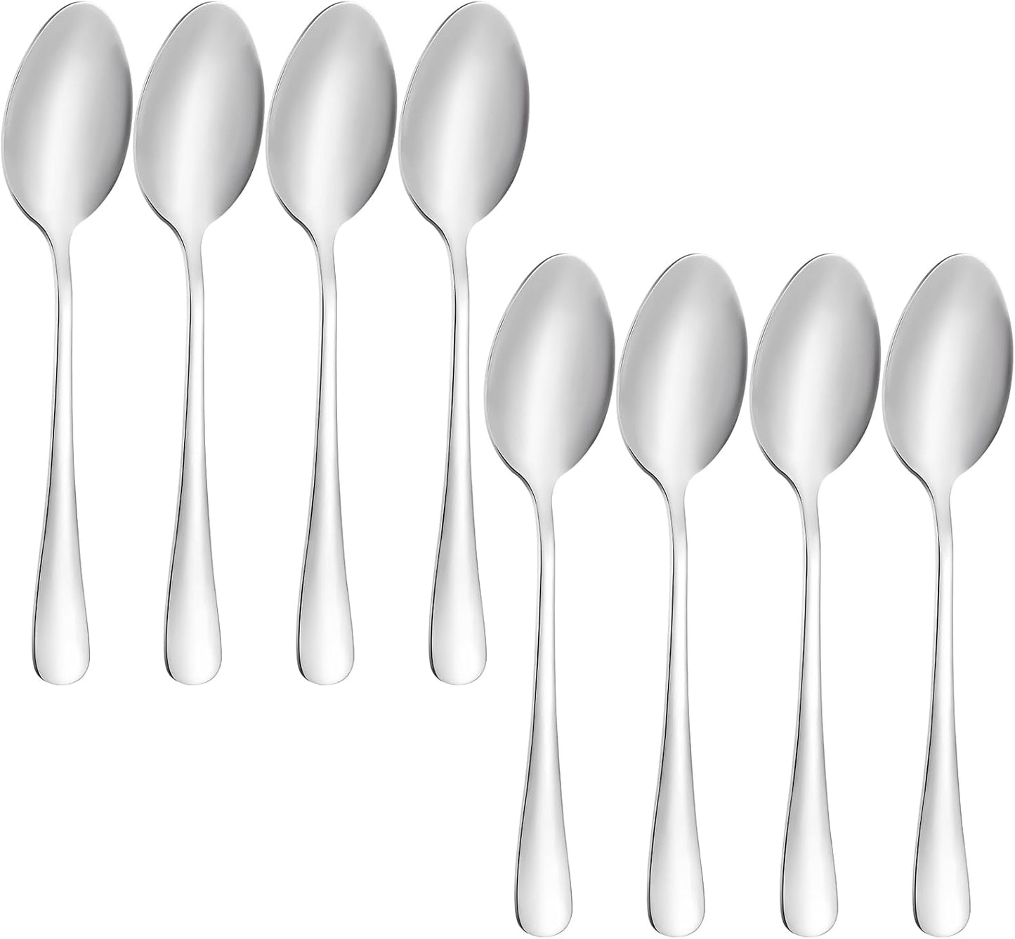 Set 8 cucharas acero inox grado alimenticio 7.3pulg