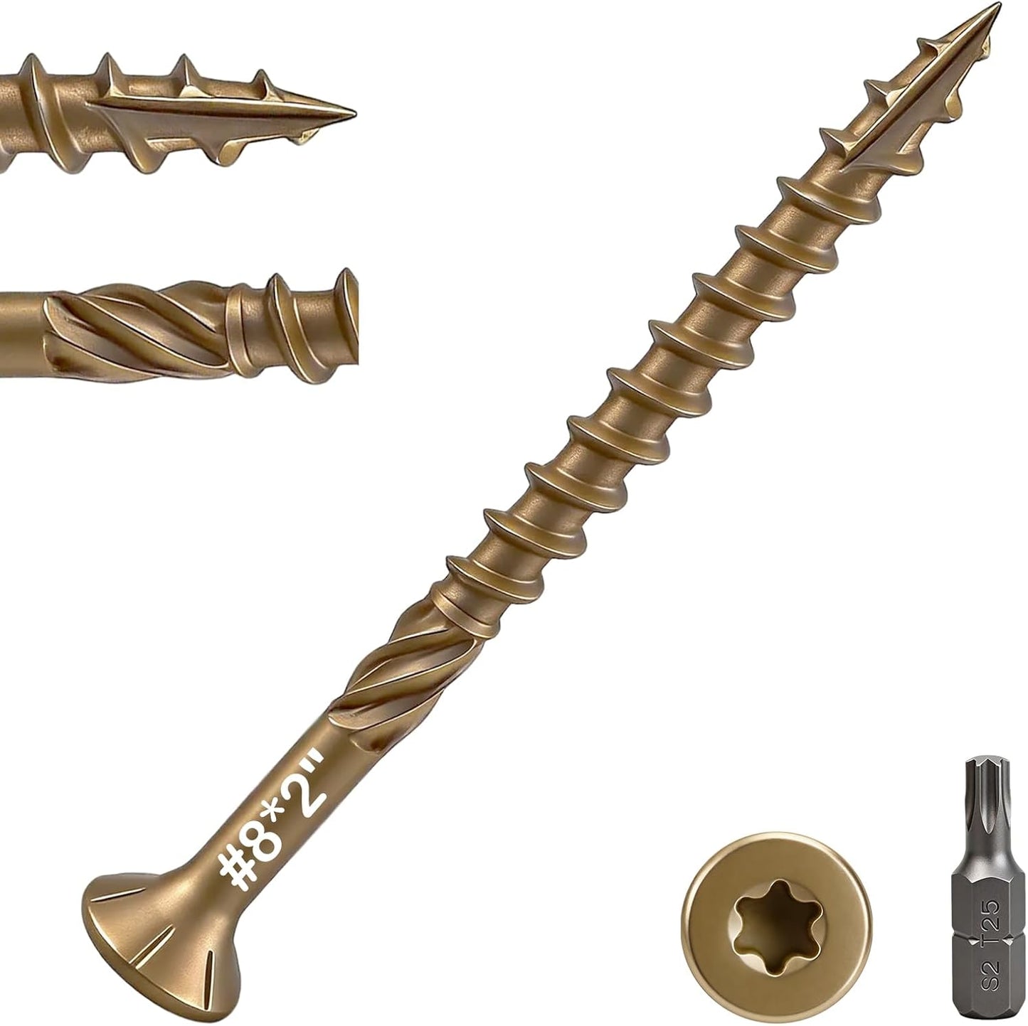 Cubiertas madera exterior epoxi bronce 100 Uds