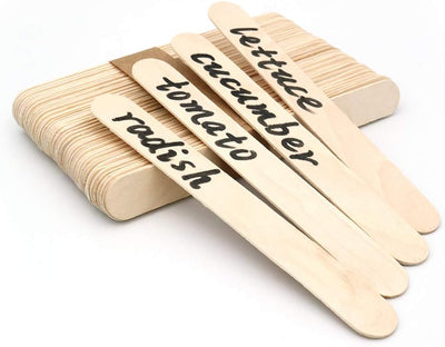 Etiquetas madera para plantas jardín 6pulg 150 pzas