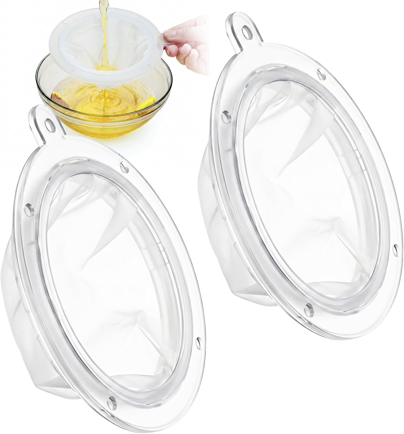 2 Filtros Aceite Plástico 5pulg Colador Fino para Líquidos