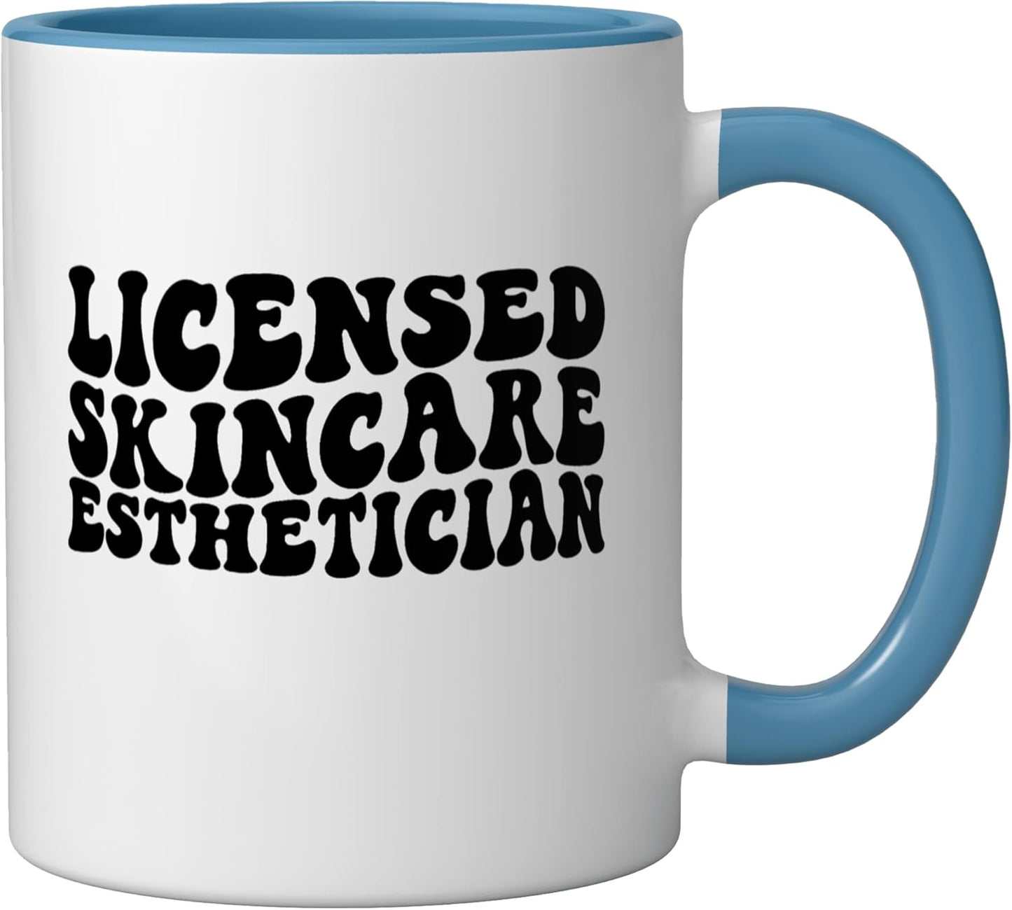 Taza Cerámica para Estética Facial Azul/Blanco
