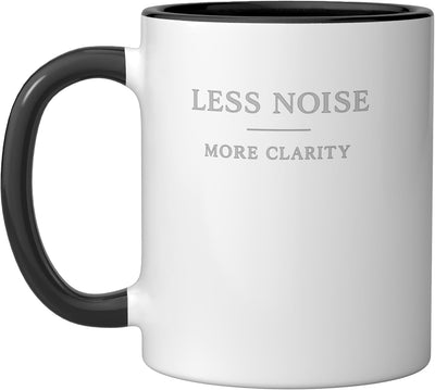 Taza Cerámica Minimalista Con Frase Blanca/Negra