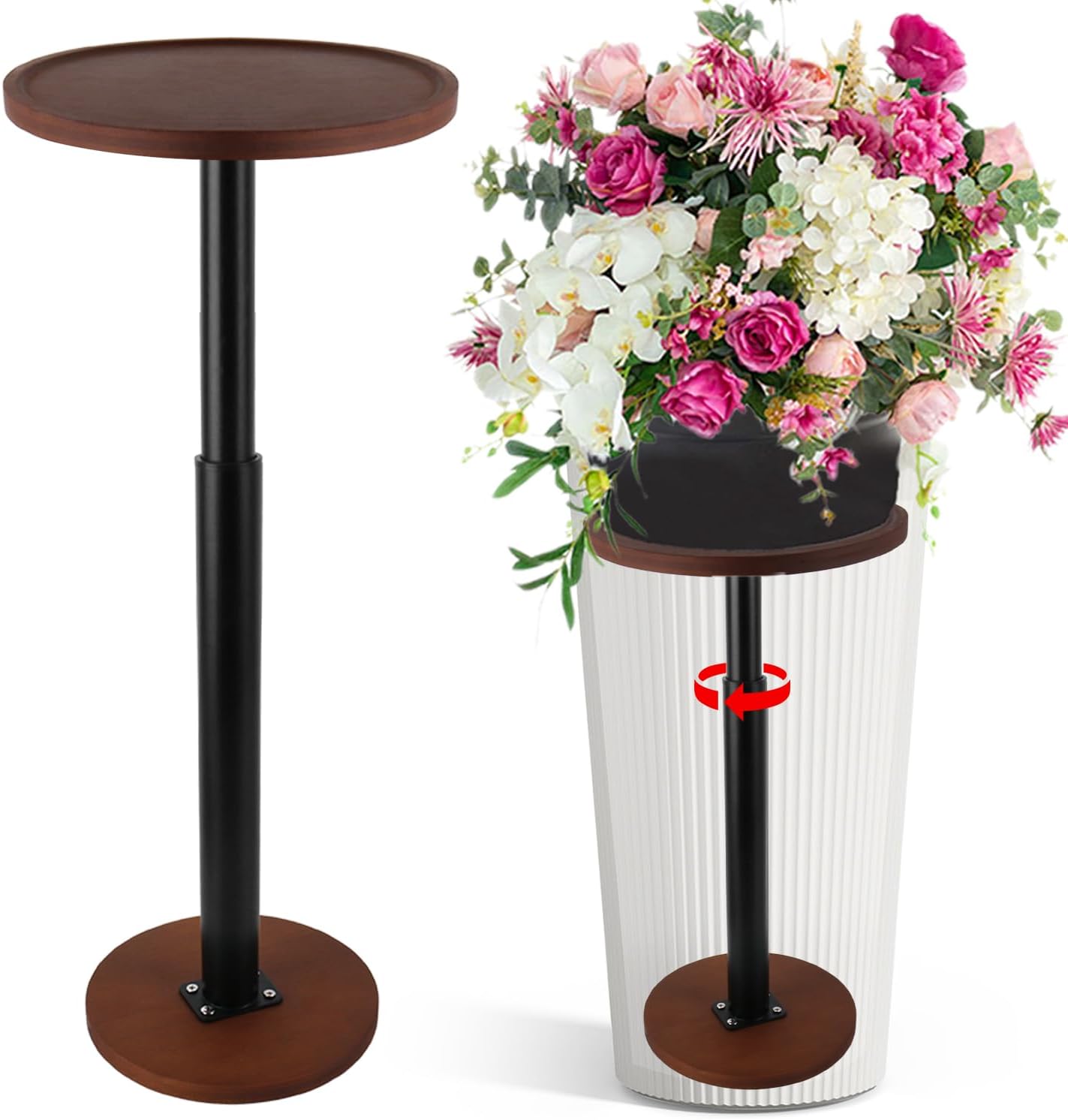 Elevadores madera ajustables para macetas altas 7.9-13.8pulg