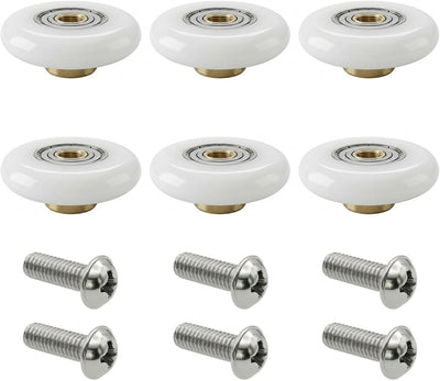 Rodillos puerta ducha acero inox 304 6 Pzas