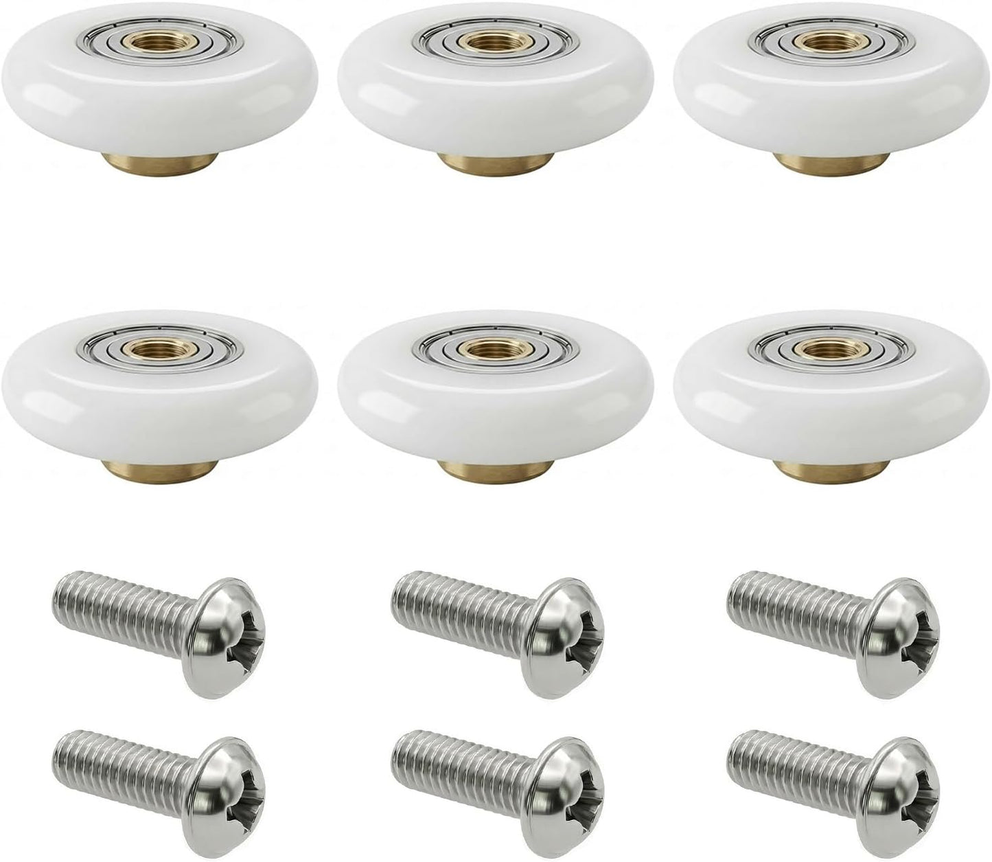 Rodillos puerta ducha acero inox 304 6 Uds