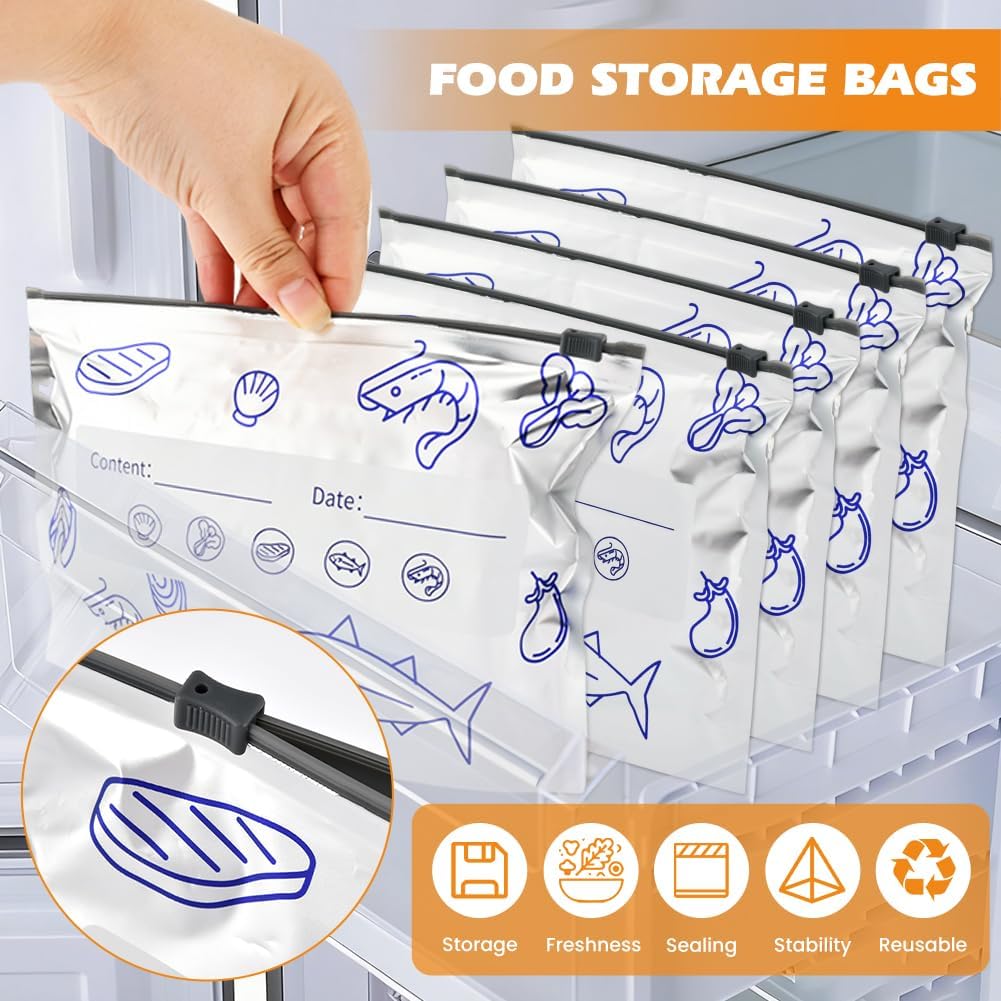 Bolsas de almacenamiento reutilizables de papel aluminio sellables con cierre de cremallera