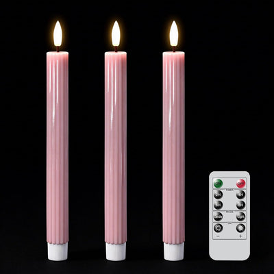 Velas LED rosadas con control remoto