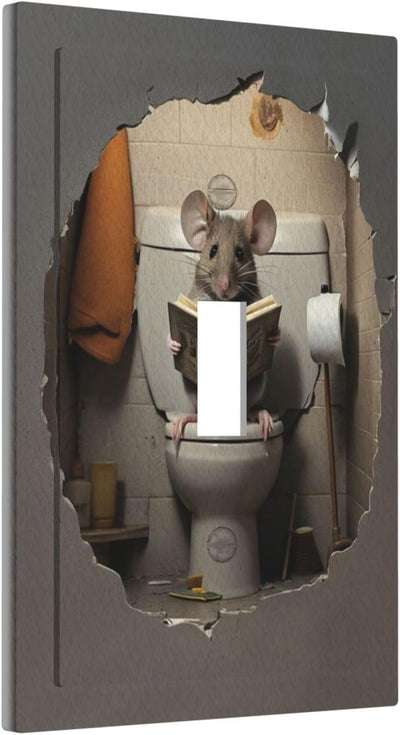 Placa decorativa interruptor luz con forma de mouse