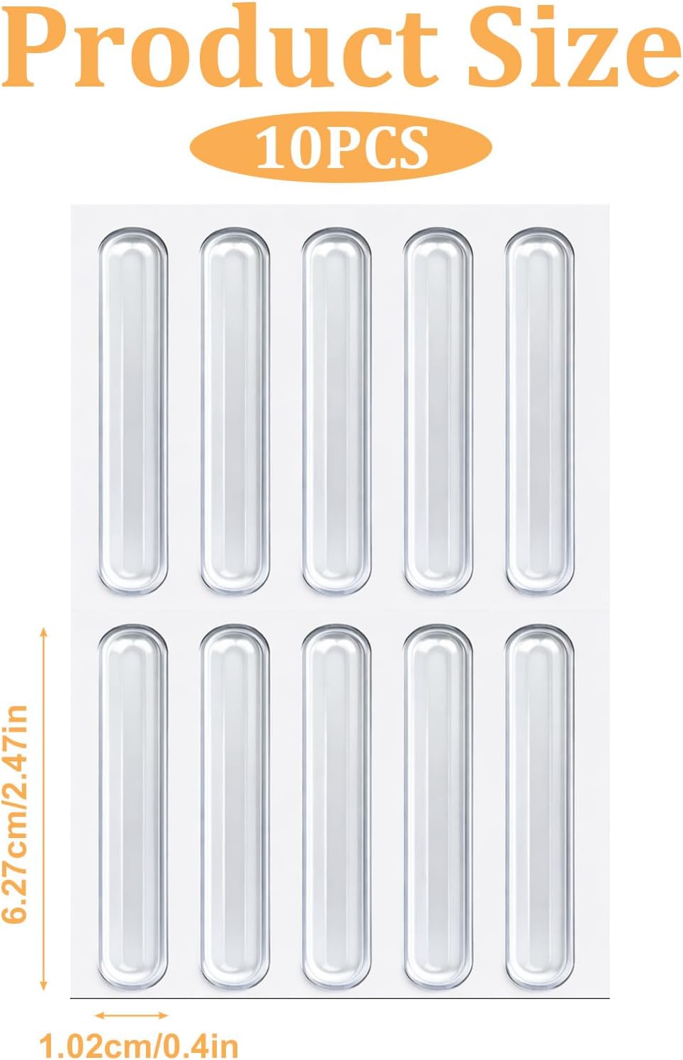 10 Pzas Parachoques Puerta Gabinete Silenciosos Transparentes