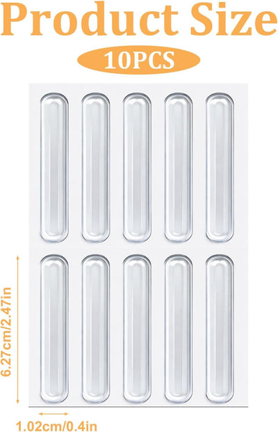 10 Pzas Parachoques Puerta Gabinete Silenciosos Transparentes