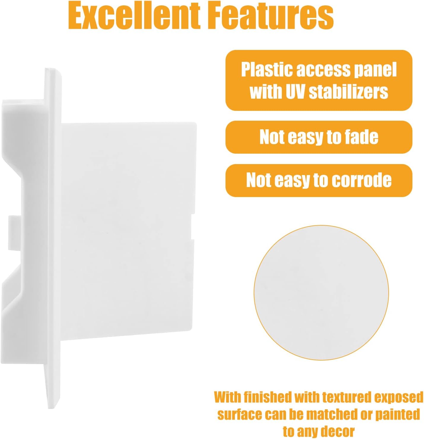 Panel plástico 4x4pulg para techo yeso puerta reforzado blanco