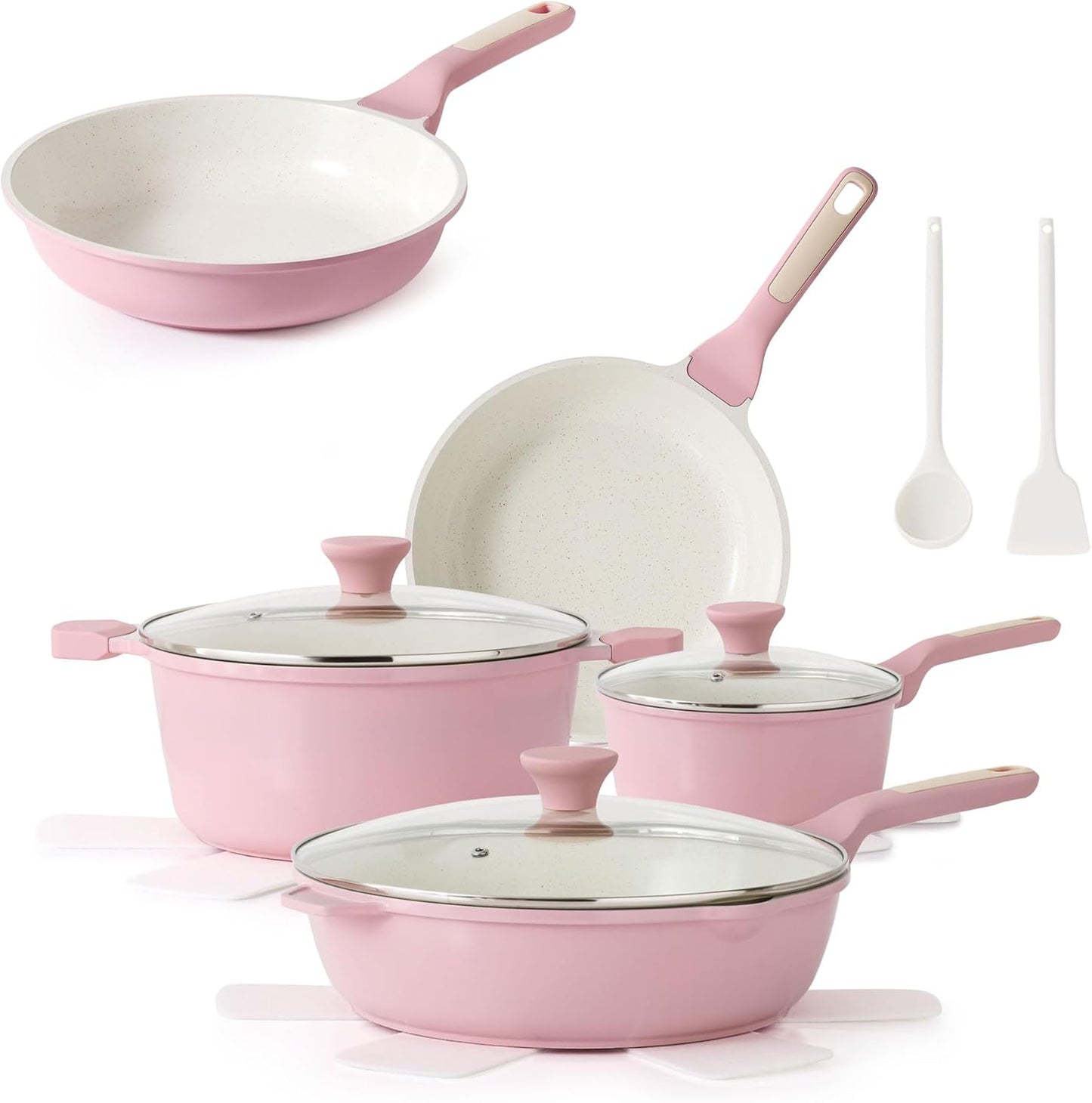 Set 13 Utensilios Cerámica Antiadherente Sartén 9.5pulg
