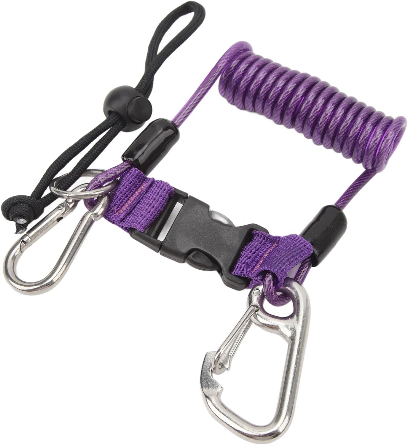 Cuerda resorte acero inox anti perdida buceo escalada