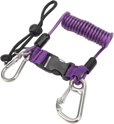 Cuerda resorte acero inox anti perdida buceo escalada