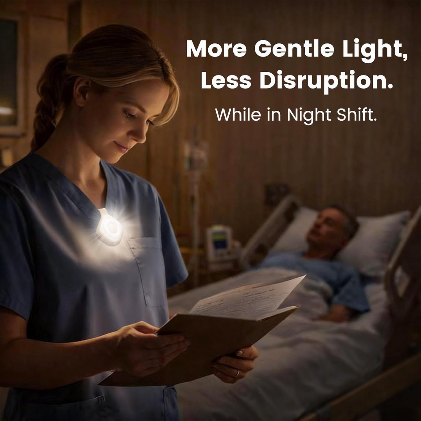 Luz nocturna portátil magnética recargable manos libres