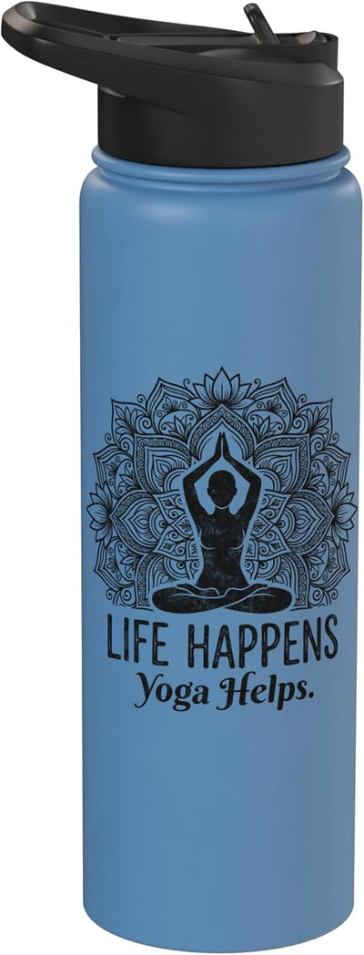 Botella agua térmica acero inox con mensaje zen
