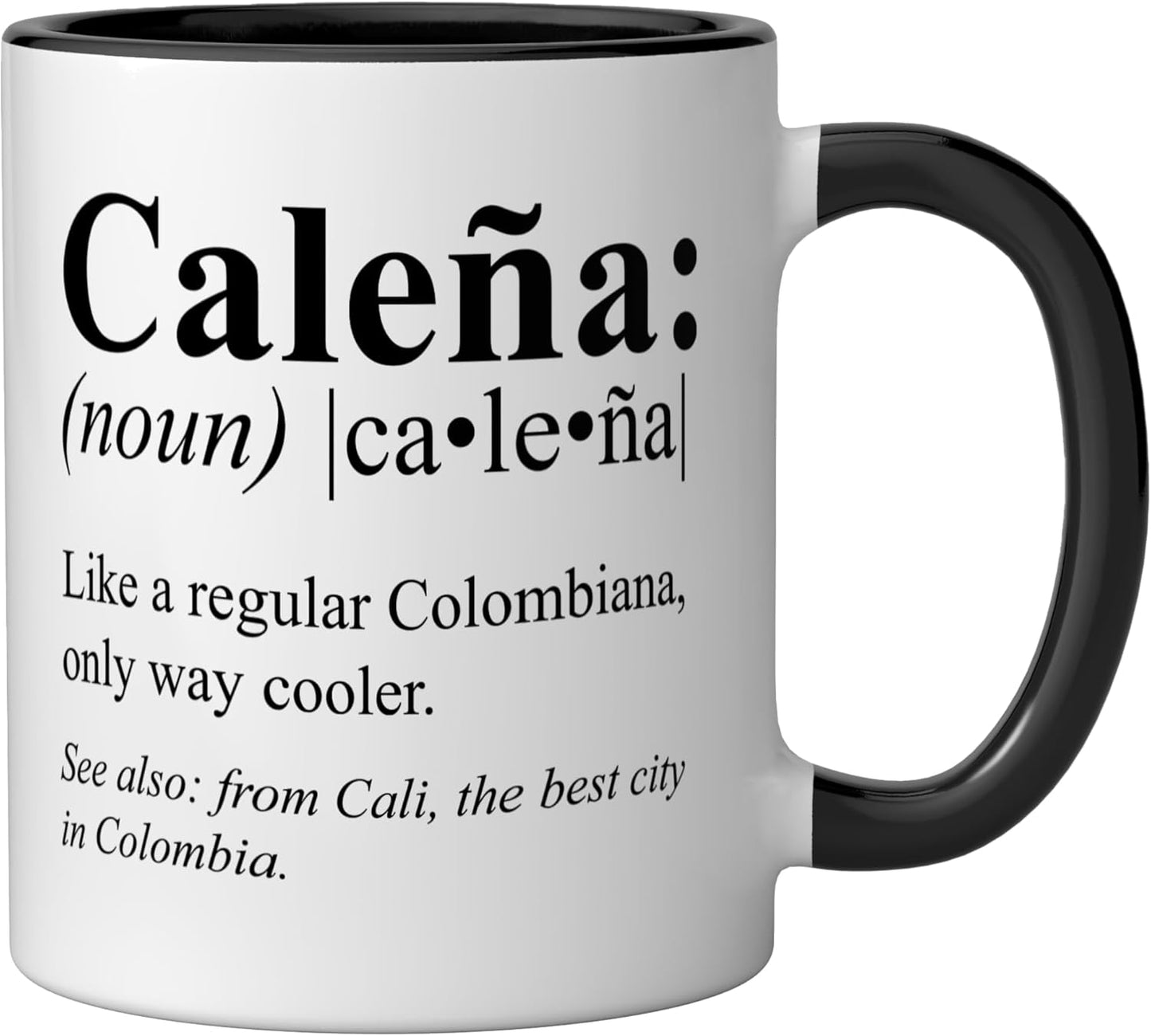 Taza Cerámica Negra/Blanca Valle del Cauca