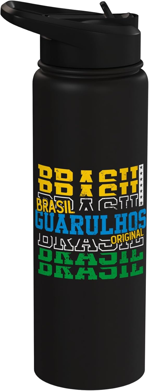Botella agua acero inox aislada Guarulhos Brasil