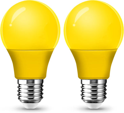 Bombilla LED amarilla A15 5W base E26 para interior y exterior