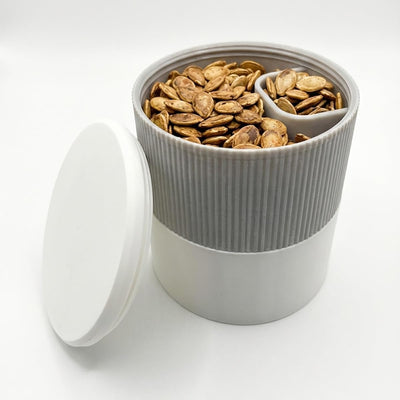 Organizador tazón semillas acanalada con bandeja 3.17oz