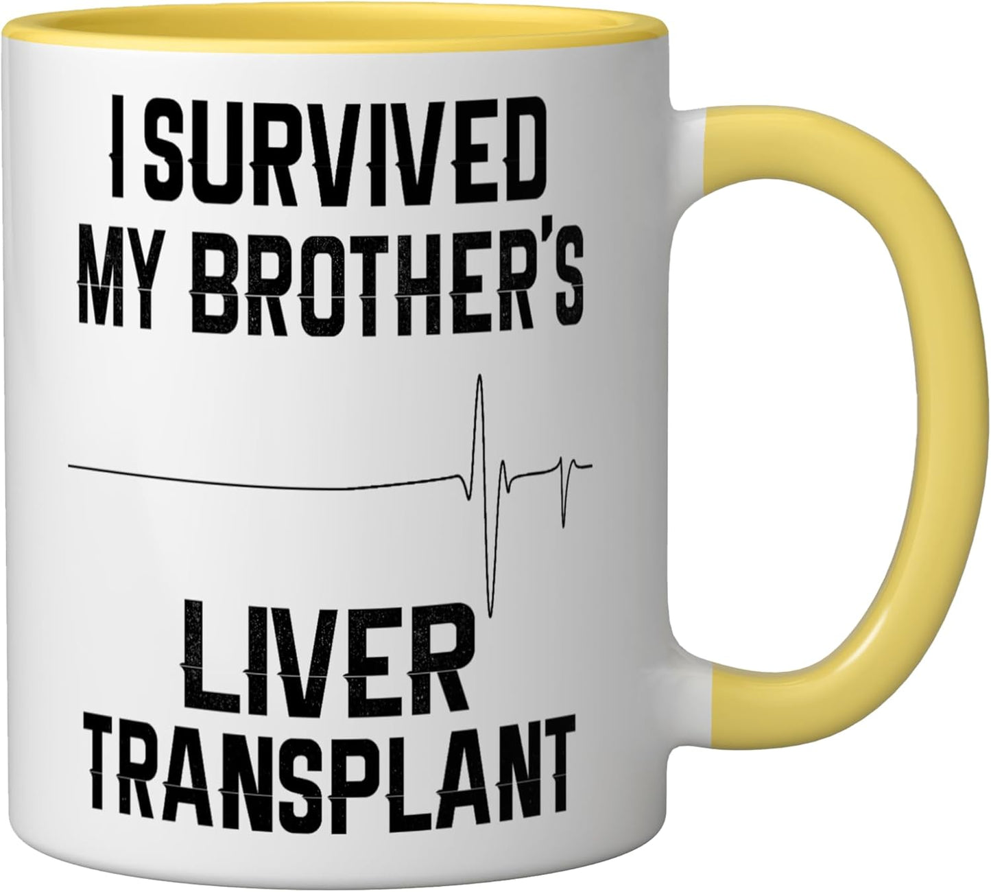 Taza Cerámica Humorística I Survived Mi Hermano Amarillo