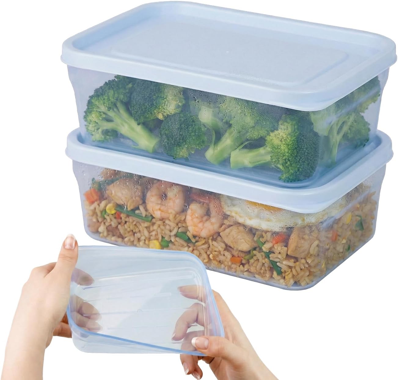 Recipientes flexibles para congelador de 2.5 tazas paquete de 2 sin BPA