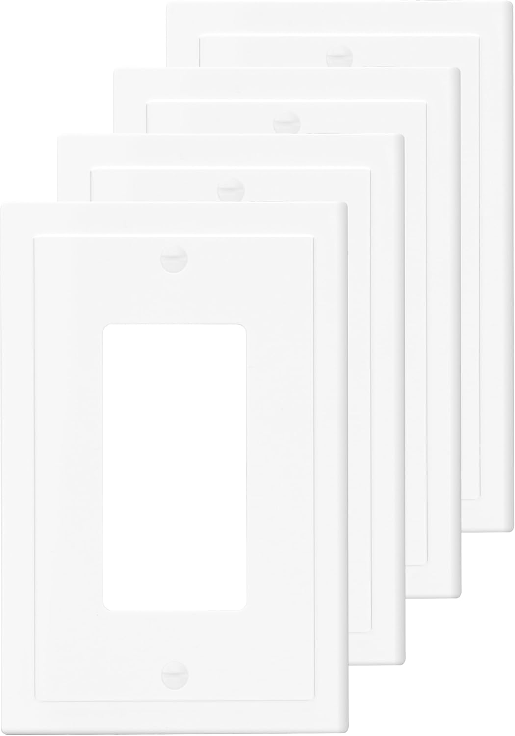 Cubiertas placa interruptor moderno blanco set 4