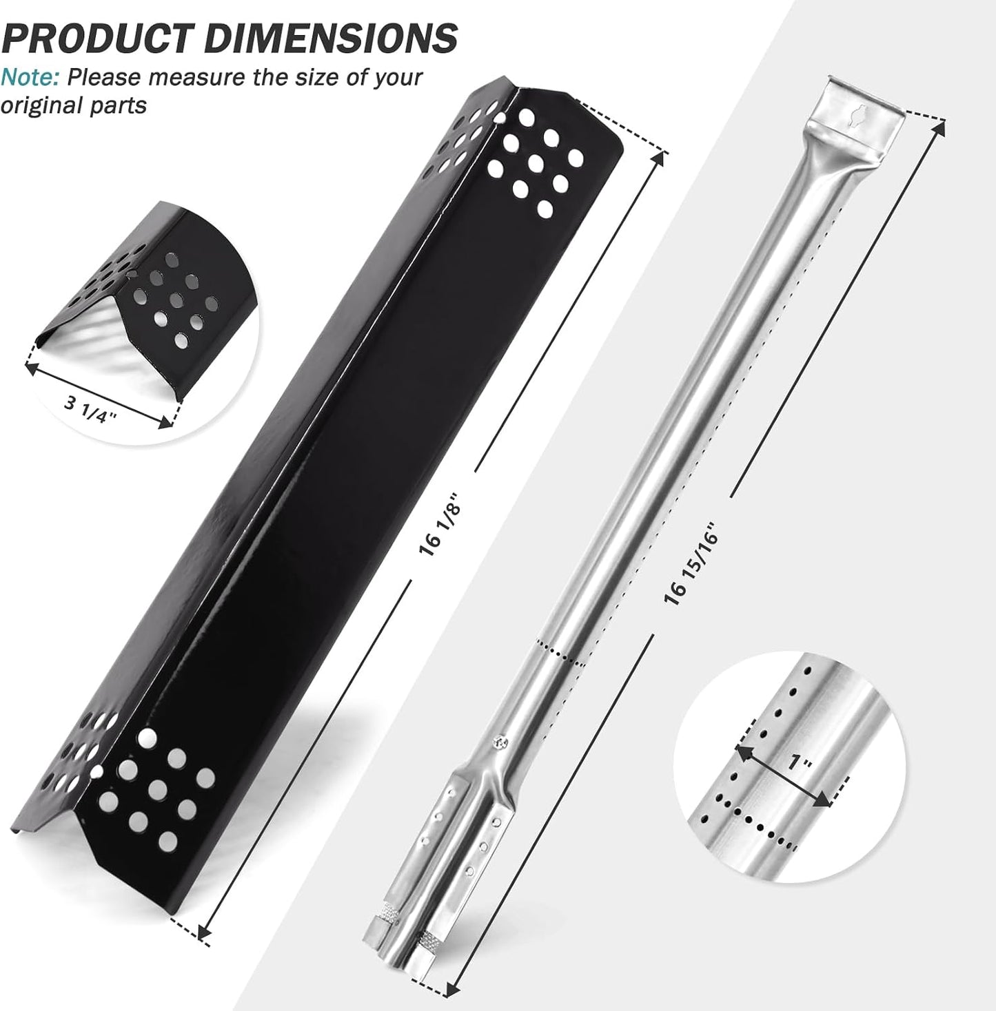 Repuesto placas calor quemador parrilla Kitchenaid