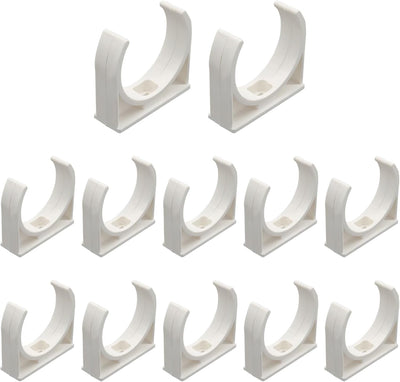 12 Abrazaderas PVC Blanco Soporte Tubo 1.575pulg Manguera PEX