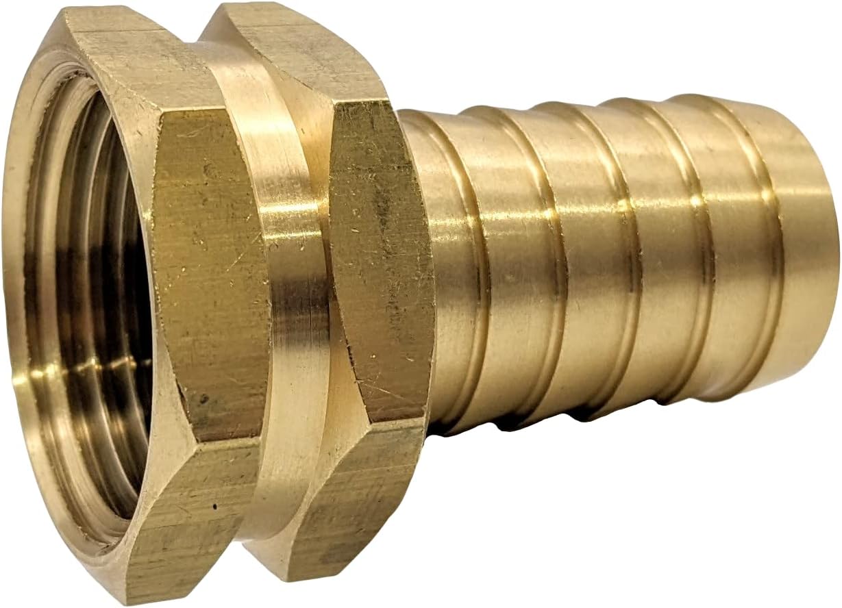 Adaptador manguera jardín latón 3/4pulg conector GHT resistente