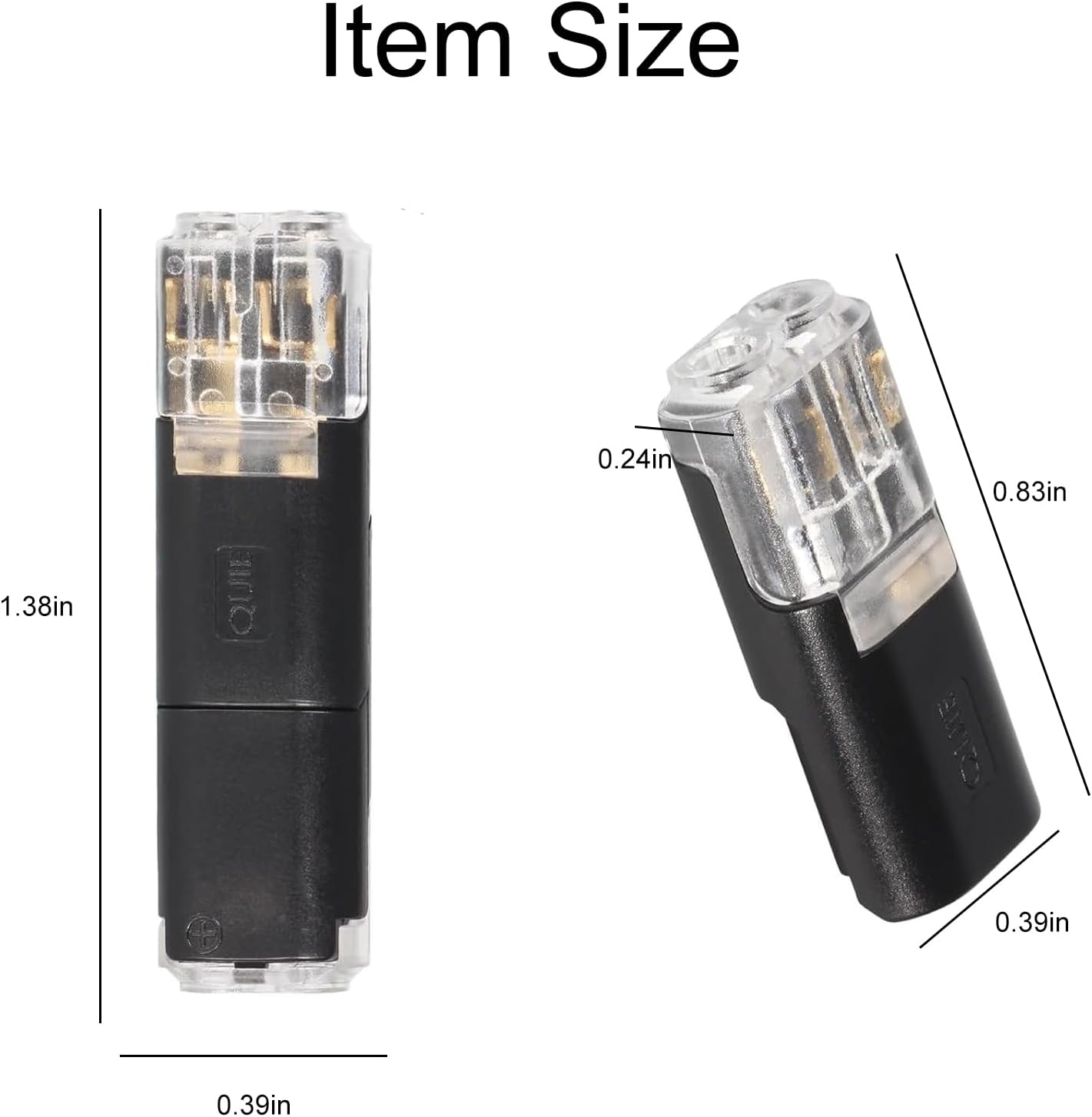 Conectores desconexión rápida doble cable 2 pines bloqueo