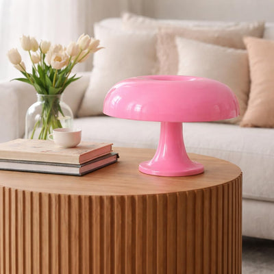 Lámpara de hongo rosa moderna para dormitorio 2700K