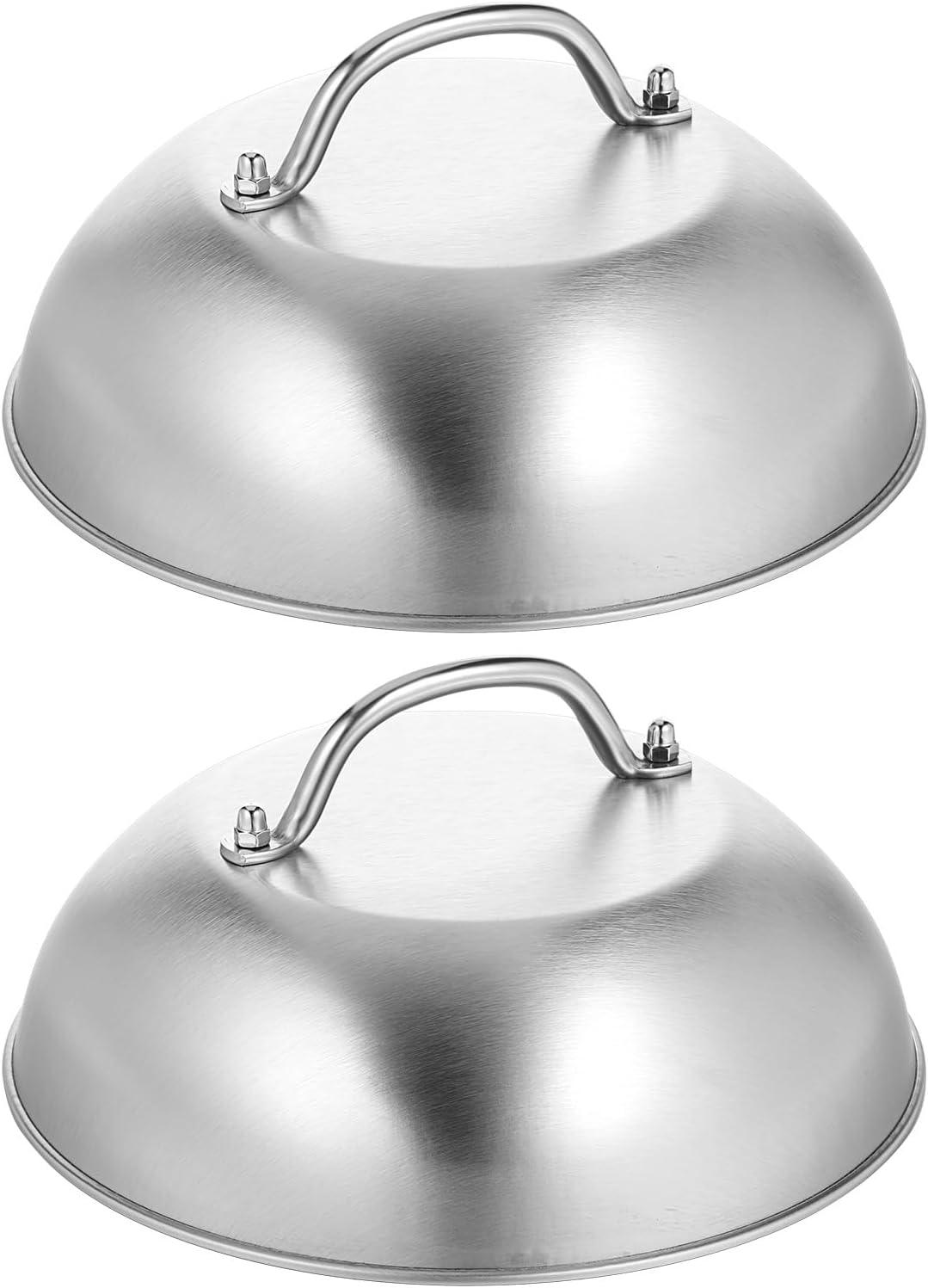 2 Tapas Wok Acero Inox 9pulg Cúpula Queso Fundido