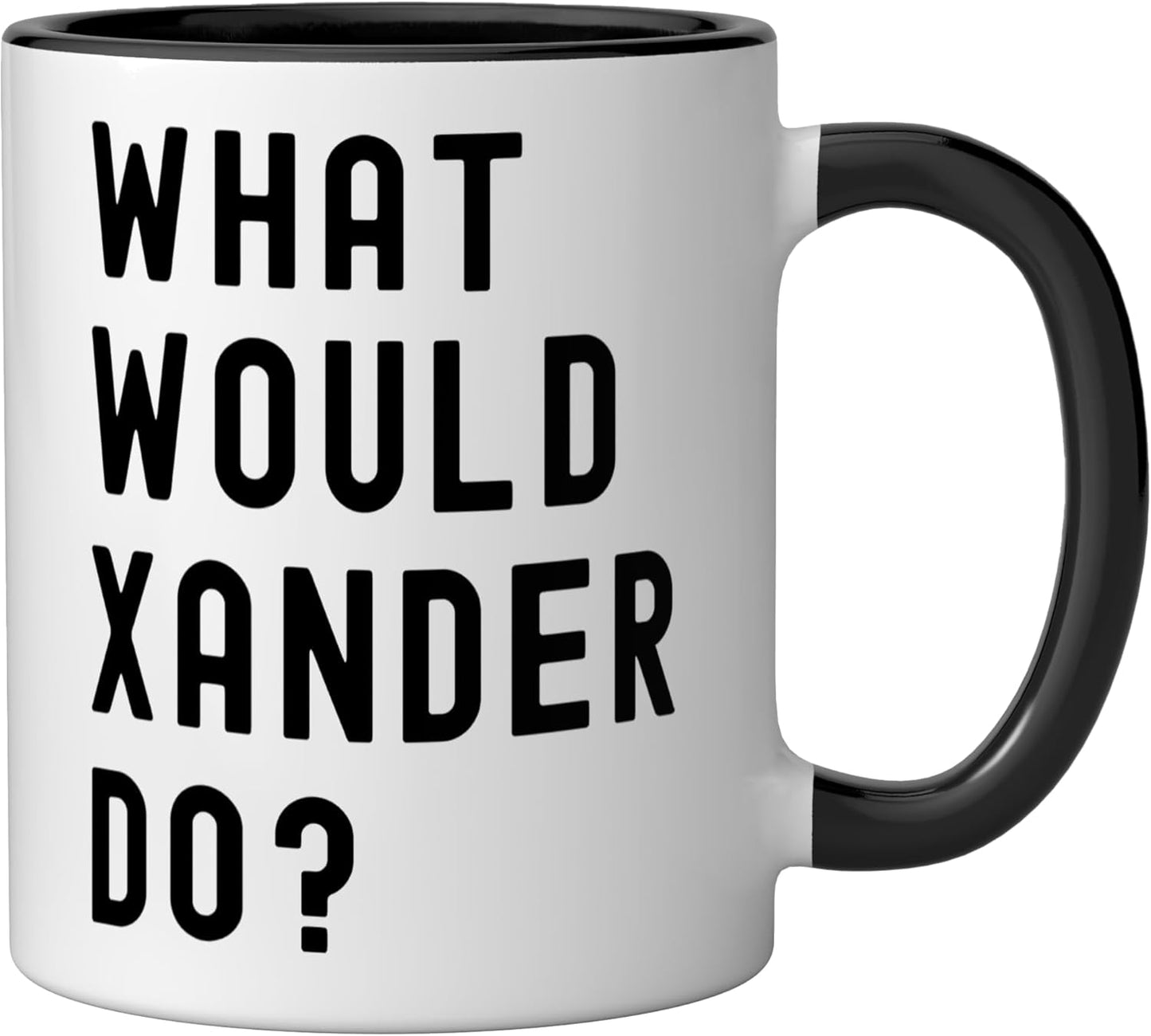 Taza cerámica What Would Xander Do Negro/Blanco