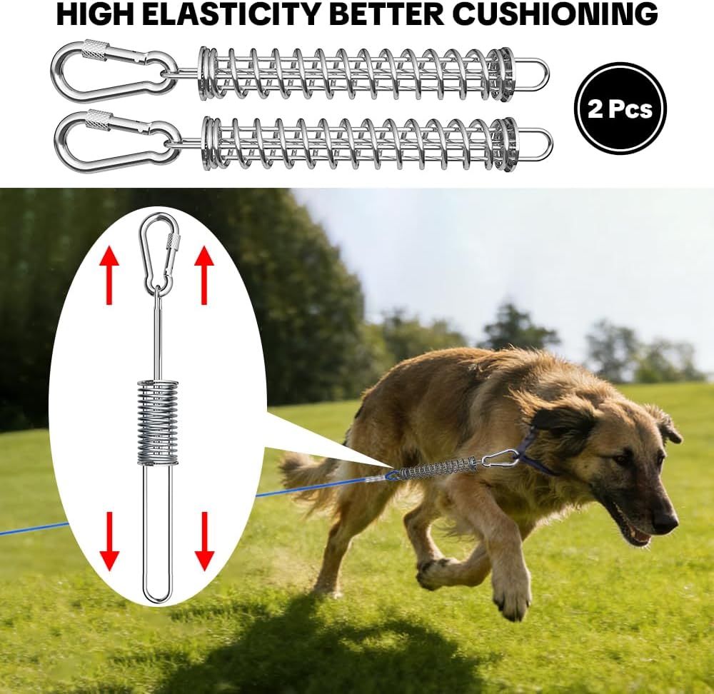 Amortiguador acero inox para amarre perro 2 cables