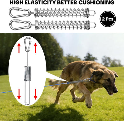 Amortiguador acero inox para amarre perro 2 cables