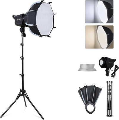 Softbox 11.8pulg Bowens con soporte luz video 3000-6500K