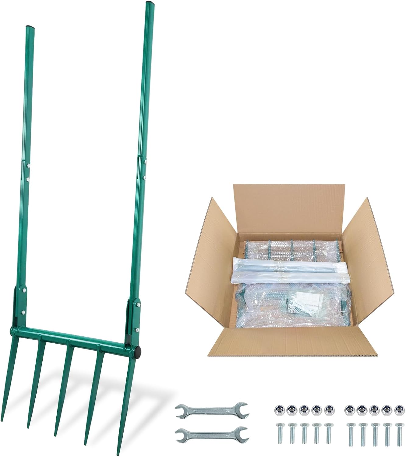 Broadfork con dientes largos 11.8pulg tenedor jardín resistente