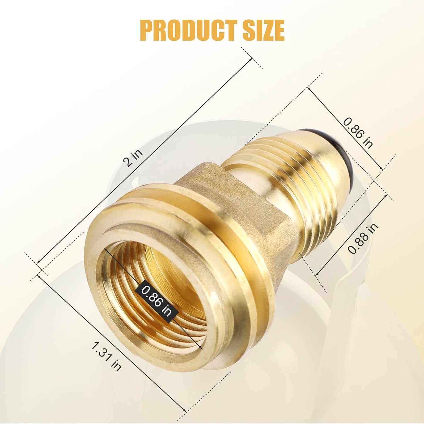 Adaptador tanque propano válvula POL a manguera QCC1