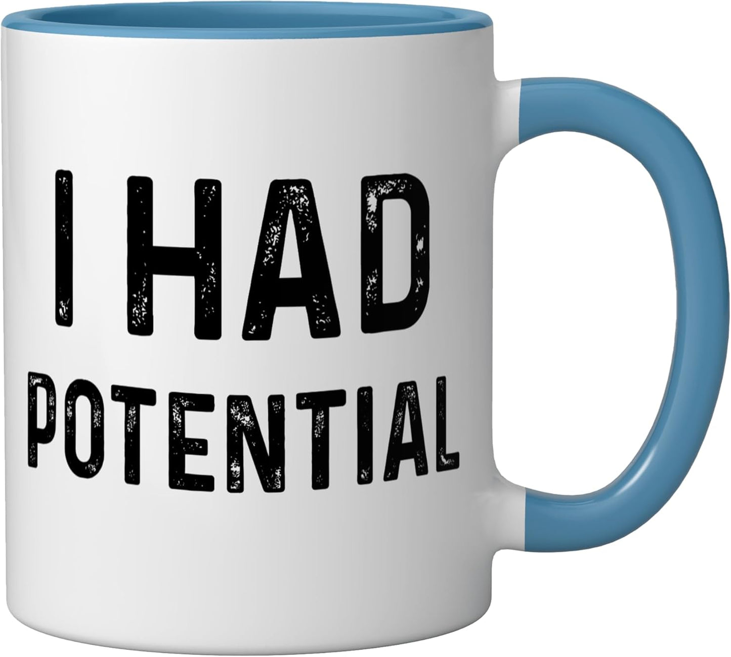 Taza Cerámica Vintage Joke Azul/Blanco