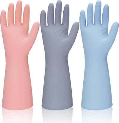 Guantes goma lavar platos reutilizables antideslizantes