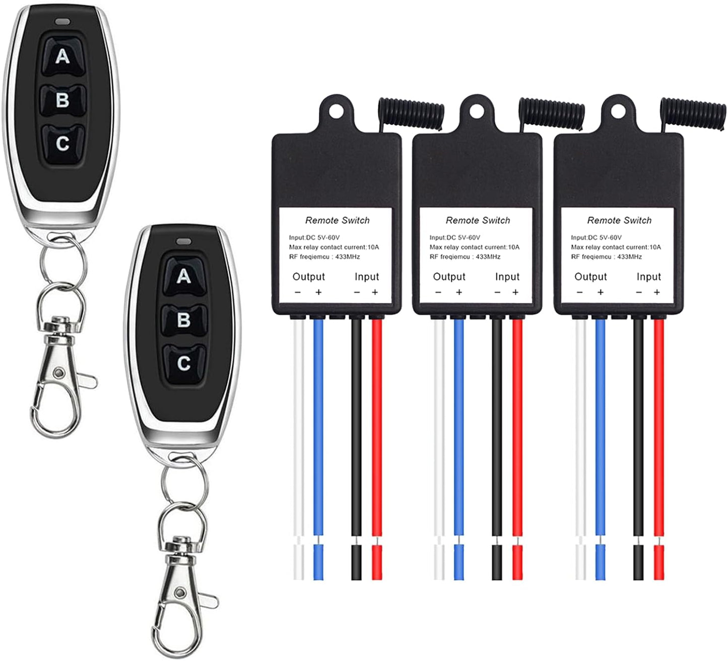 Interruptor remoto 12V 6-48V 10A Relé RF 328pies para coche LED