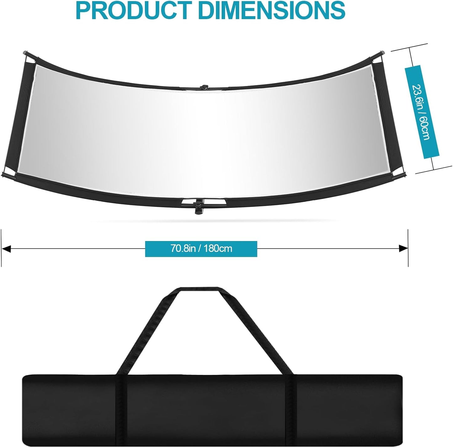 Difusor luz curvado 71x23pulg con bolsa transporte