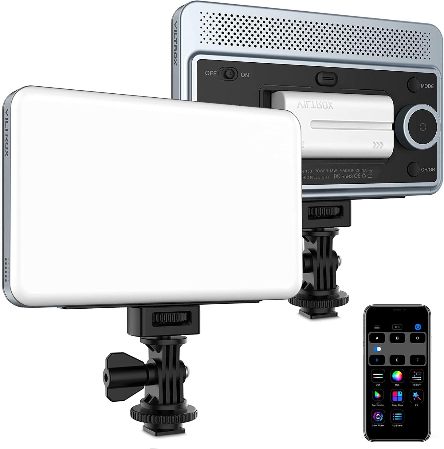 Luz LED panel 18W 1800LUM control smartphone 10 efectos