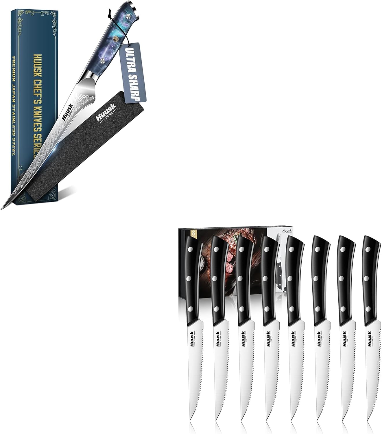 Set 8 Cuchillos Fileteador para Pescado y Carne