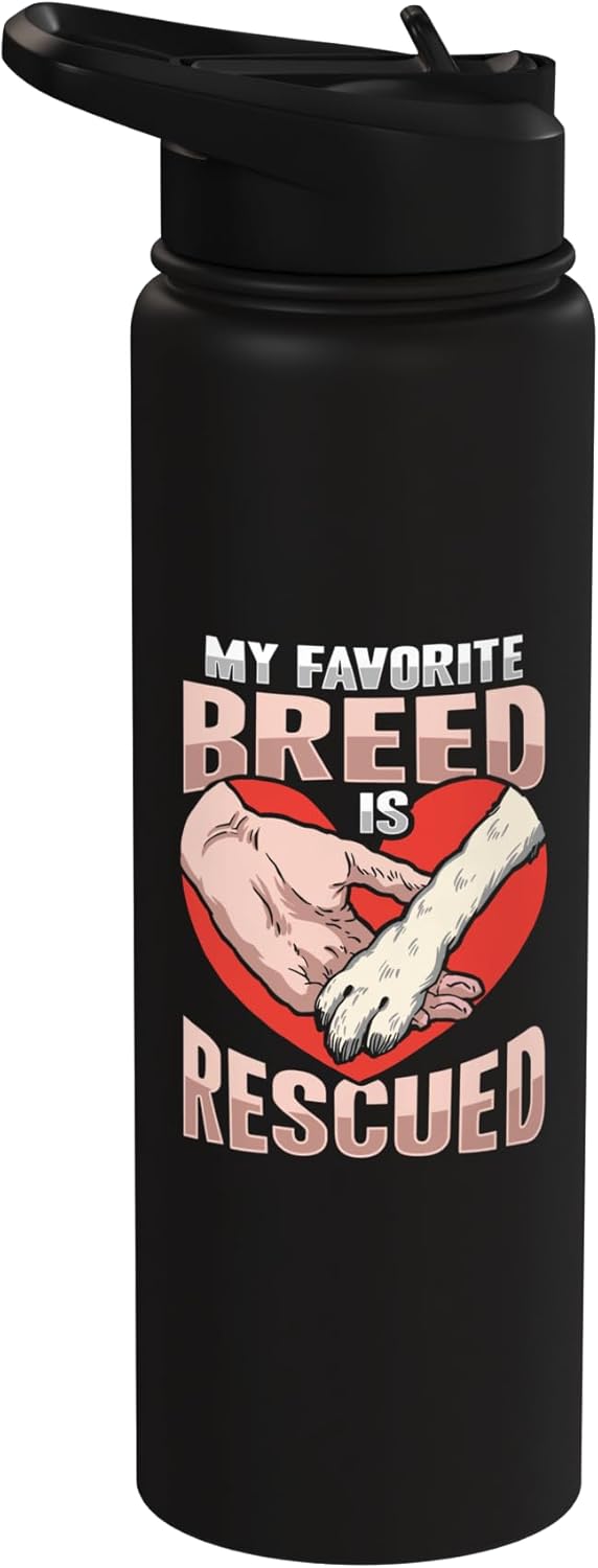 Botella de agua acero inoxidable aislada para rescatista de perros